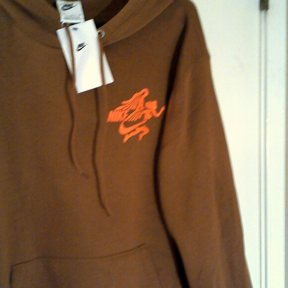 NEW NIKE RUNNING "Greek Godness Hoodie" MEN'S LIGHT BRITISH TAN P/O L FZ0903-281 - Picture 8 of 11